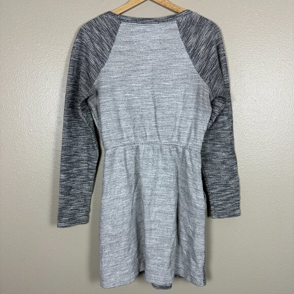 Anthropologie Women's Medium Dress Long Sleeve Cozy Mini Gray - Picture 3 of 5